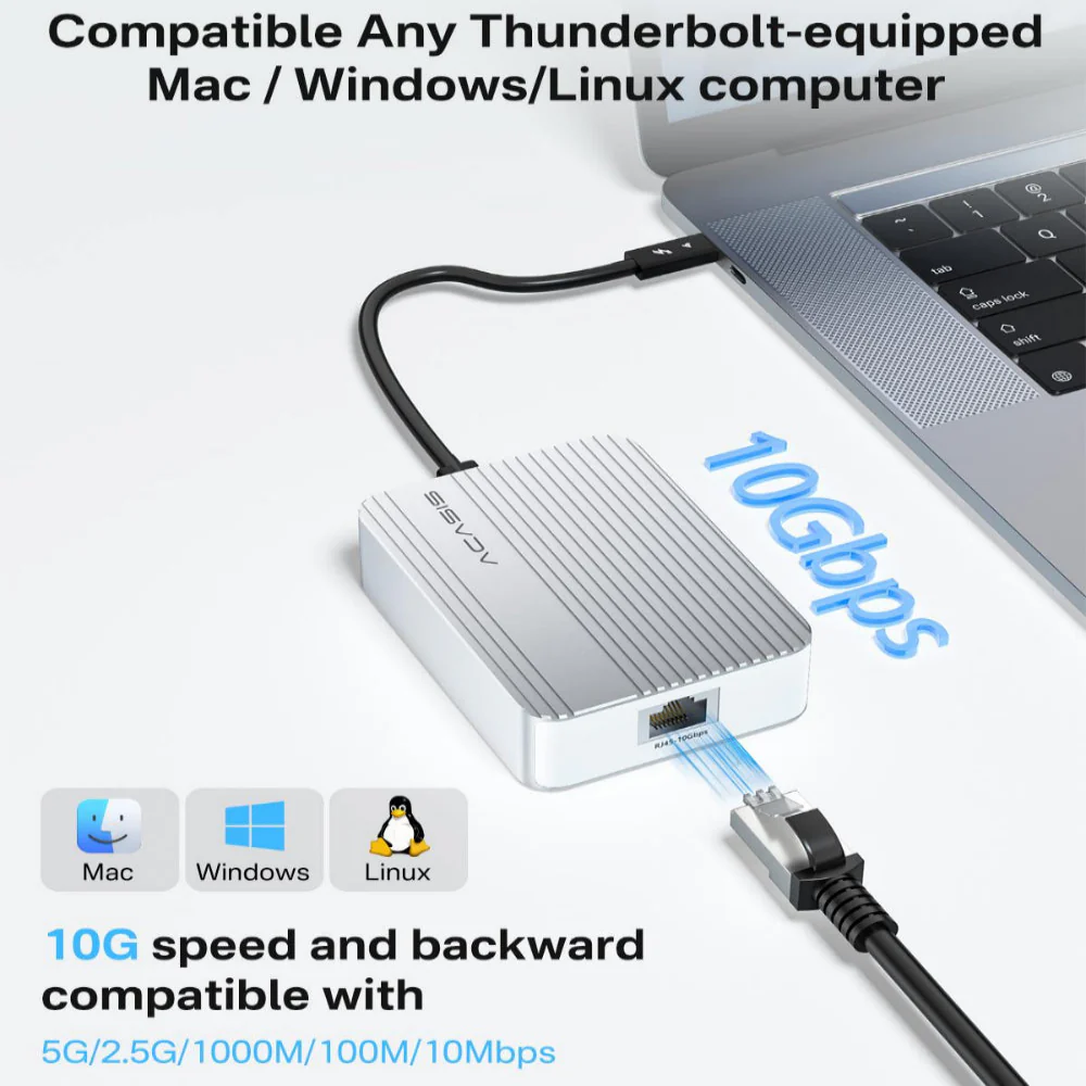 Acasis USB4 to 10 Gigabit Ethernet Adapter - Image 7