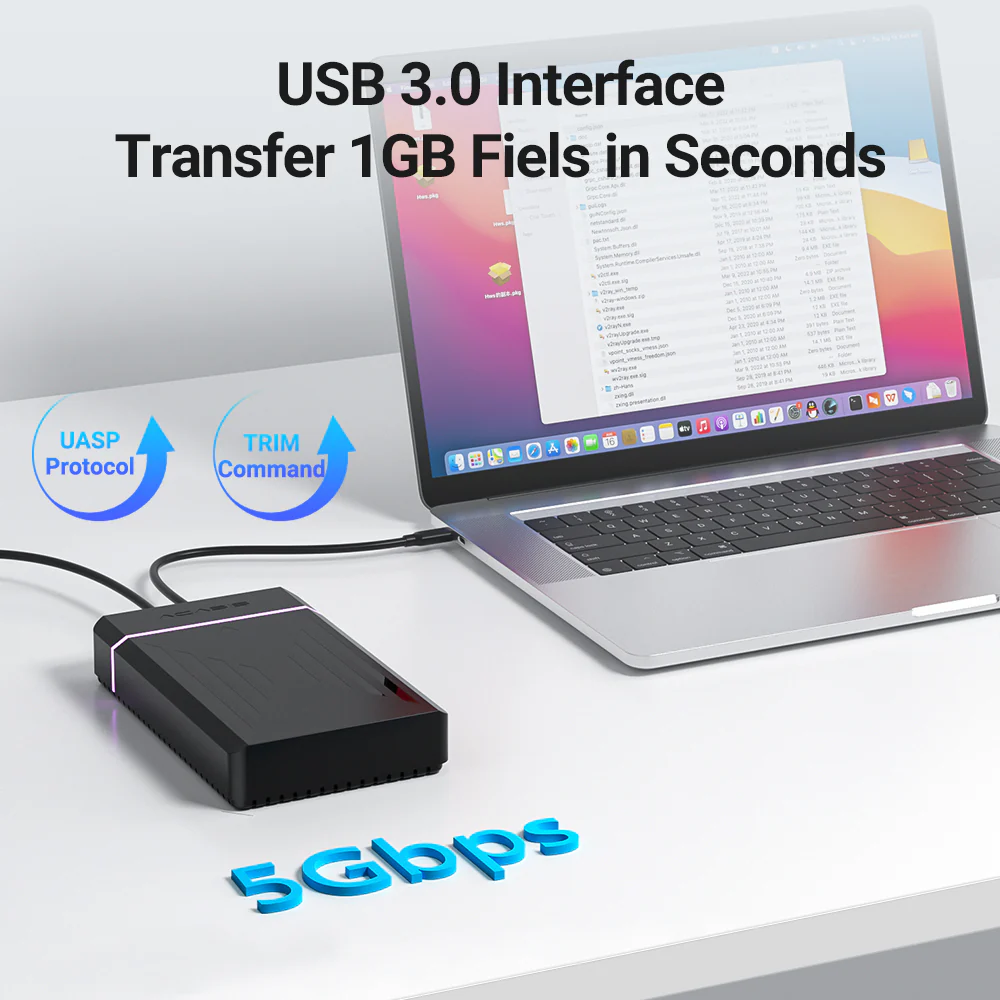 Acasis 2.5/3.5 Inch Plastic USB 3.0 to SATA Hard Drive Enclosure - Image 3