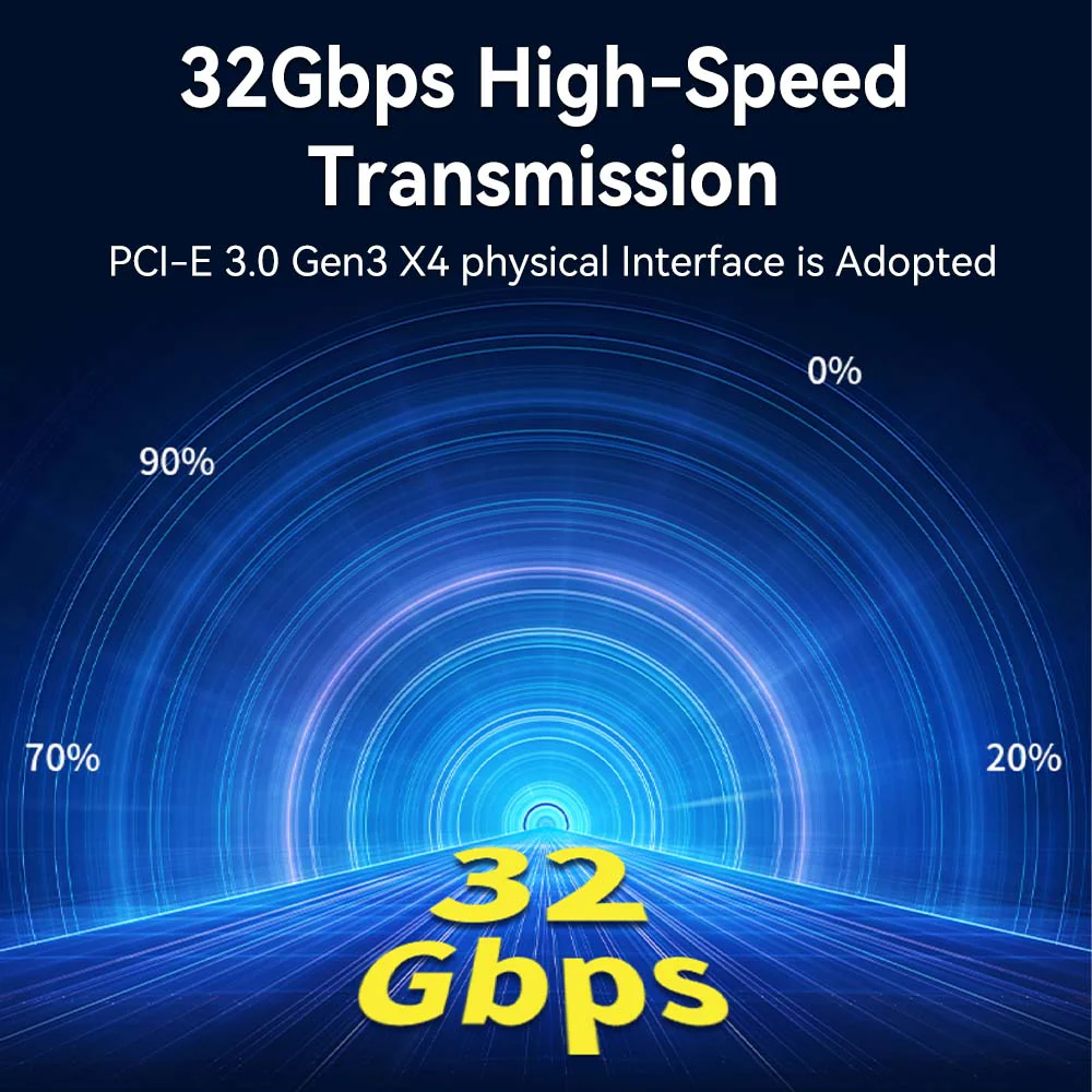 ACASIS 32Gbps NVMe M.2 to PCIe X16/X8/X4 Card With Heat Sink - Image 3