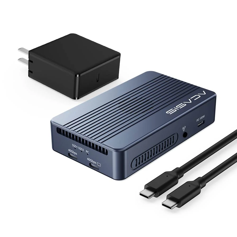 Acasis 40Gbps M.2 NVMe 2 Bay RAID SSD Enclosure Compatible with Thunderbolt 4/3 - Image 10