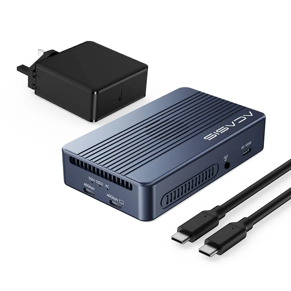 Acasis 40Gbps M.2 NVMe 2 Bay RAID SSD Enclosure Compatible with Thunderbolt 4/3 - Image 12