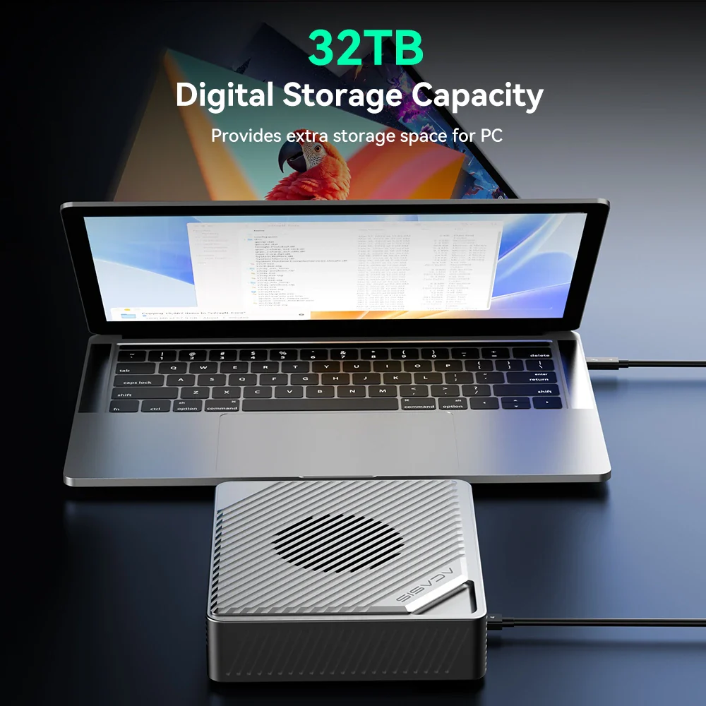 Acasis 4 Bay 40Gbps M.2 NVMe RAID SSD Enclosure Compatible with Thunderbolt 4/3 - Image 5