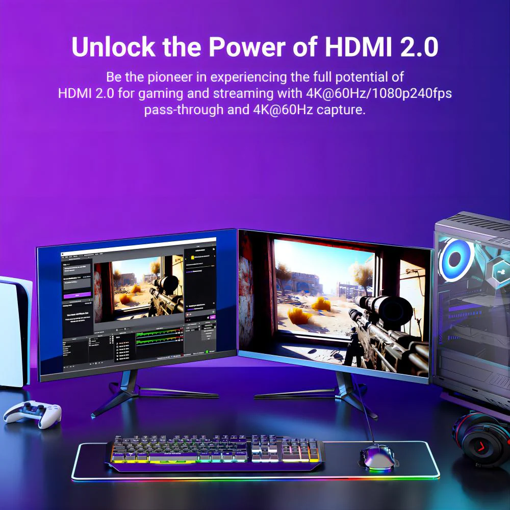 Acasis 4K60Hz HDMI Input Video Capture Card 2K144Hz Game Capture - Image 7