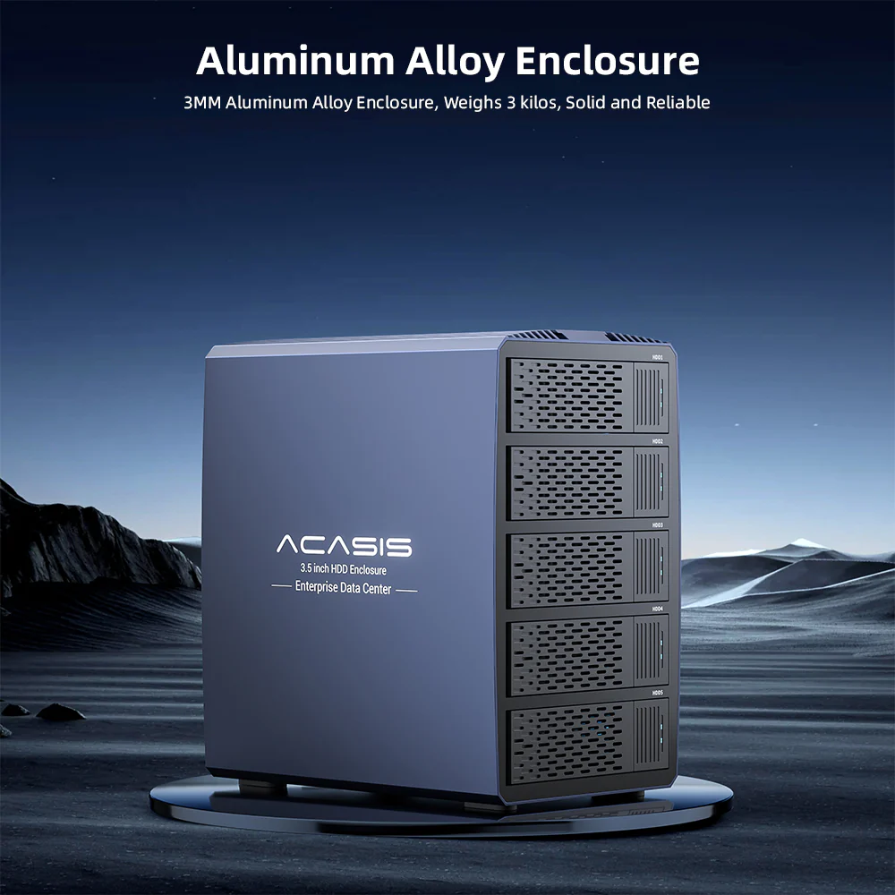 Acasis 5 Bay External Array 2.5/3.5 Inch USB to SATA HDD RAID Case - Image 5
