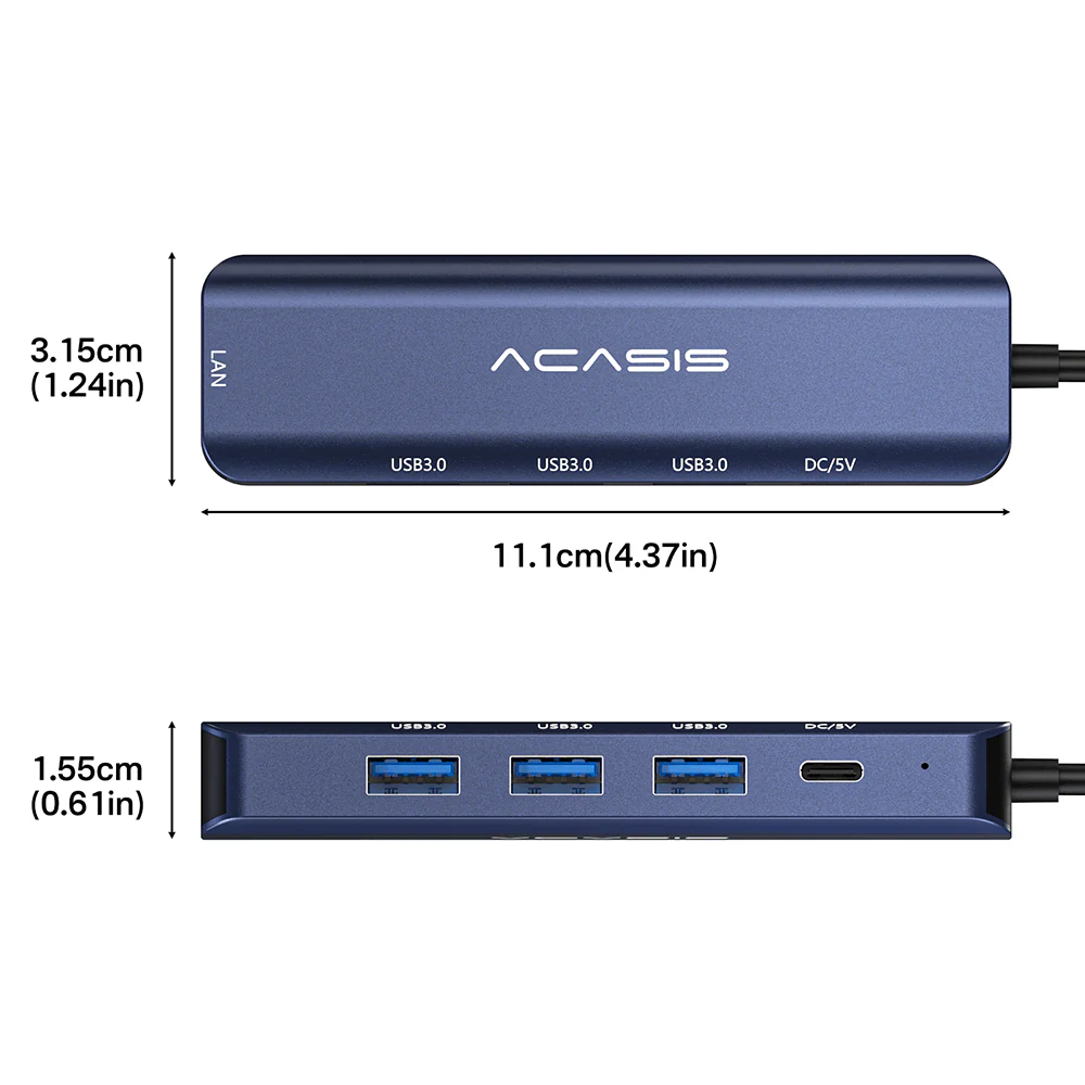 Acasis 5-in-1 USB C Hub 5Gbps Multifunction Docking Station Converter - Image 12