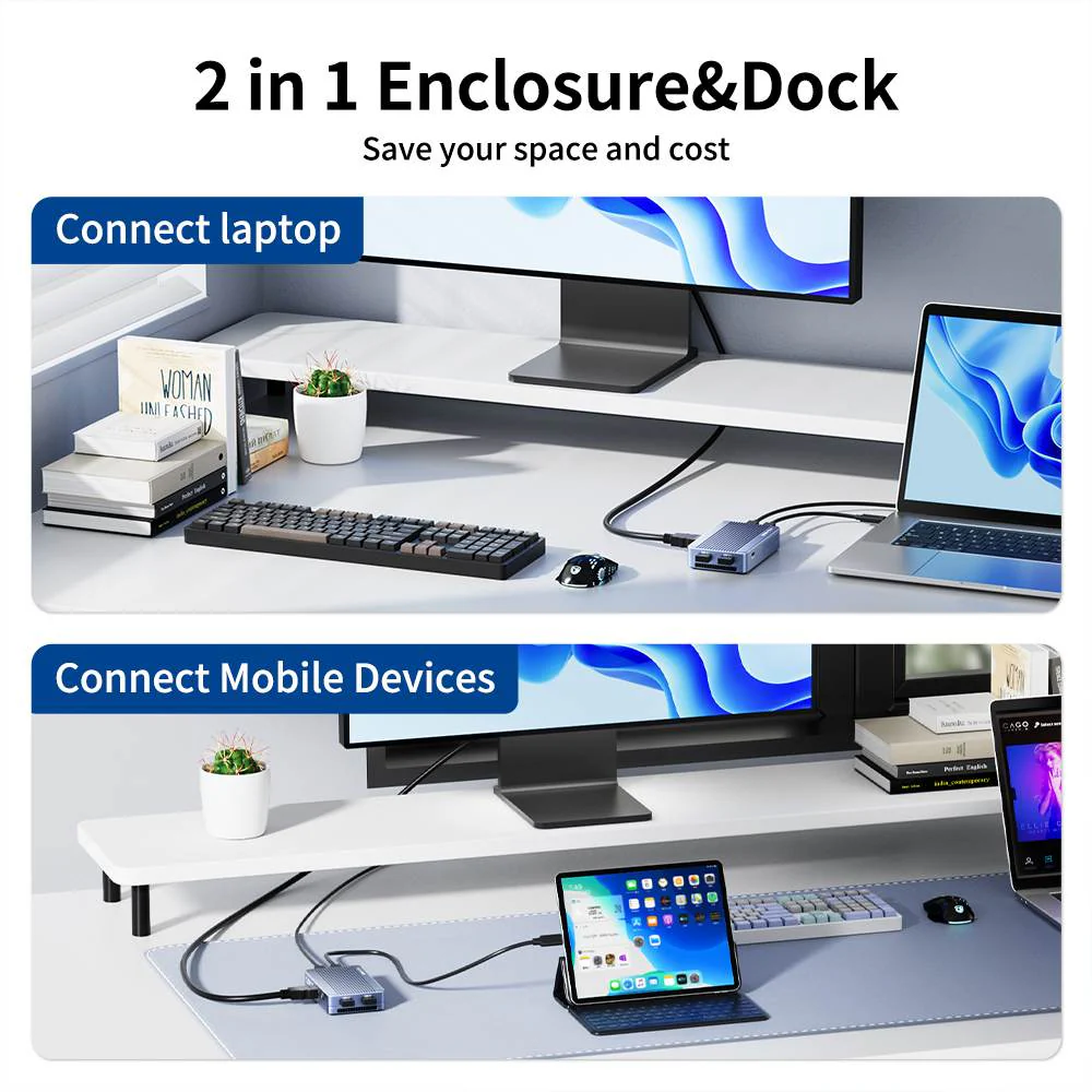 Acasis 6-in-1 40Gbps SSD Case & Dock Compatible with Thunderbolt 4/3 - Image 3