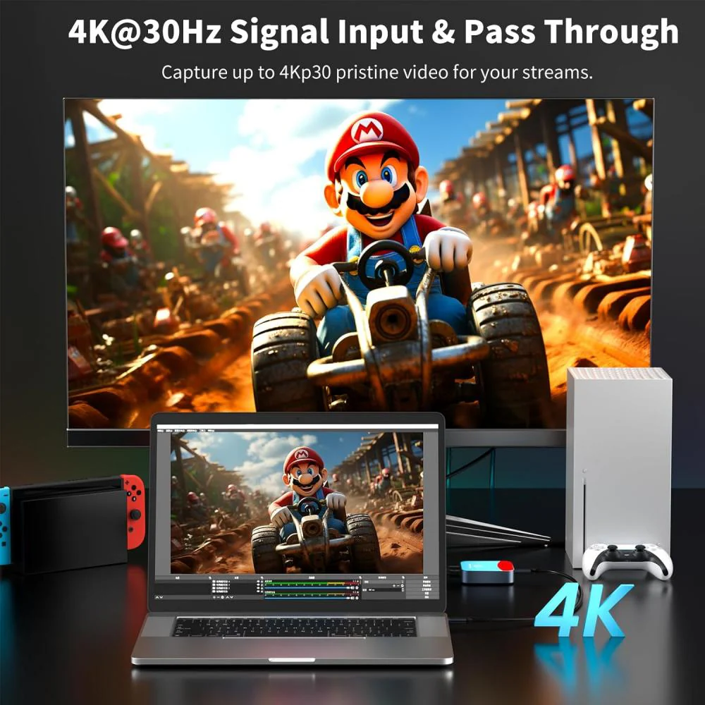 Acasis 4K 30Hz HDMI HD Input/Loopout Video Capture Card 1080P 60FPS - Image 2