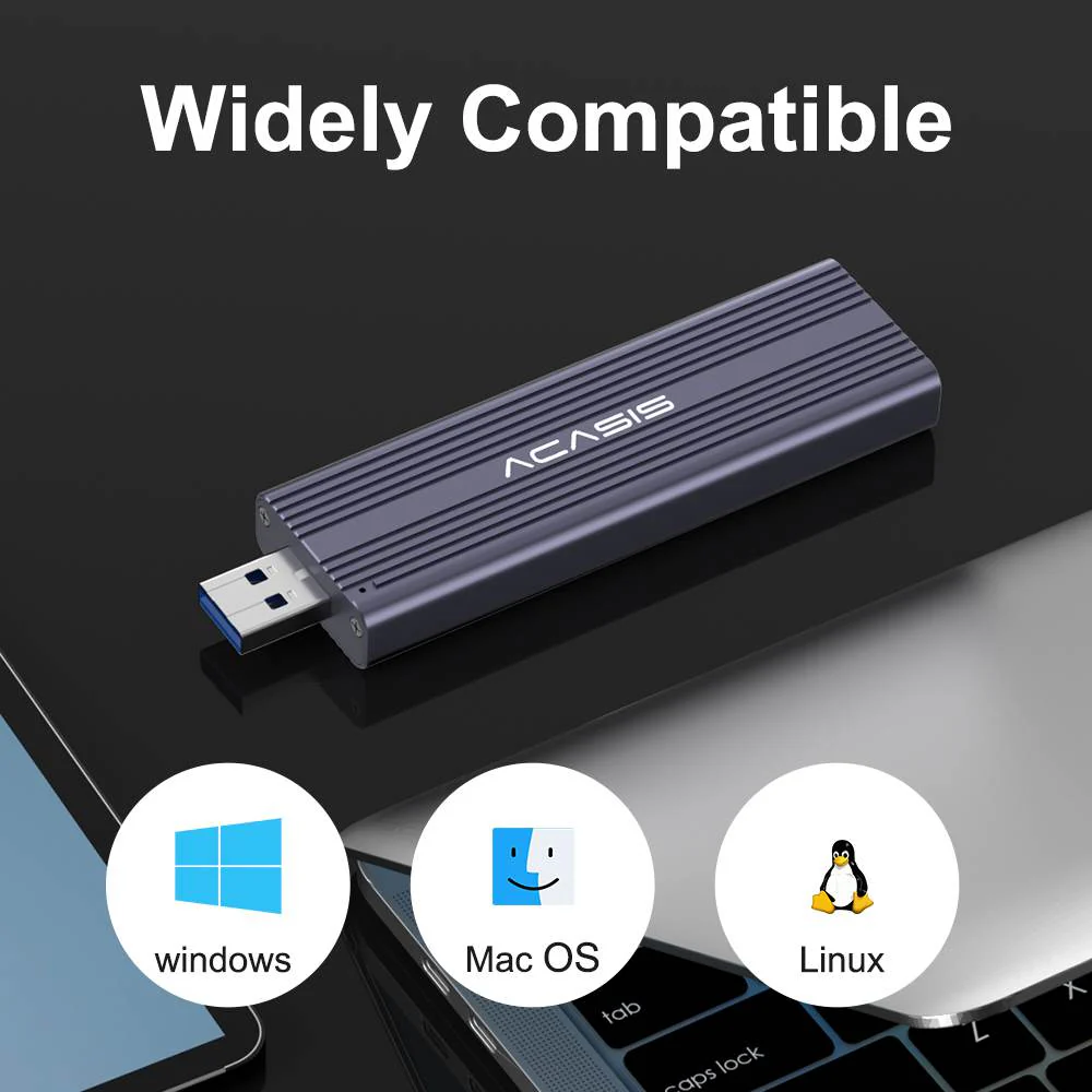 Acasis NVMe/SATA M.2 to USB 3.2 Gen 2 10Gbps SSD Enclosure - Image 8