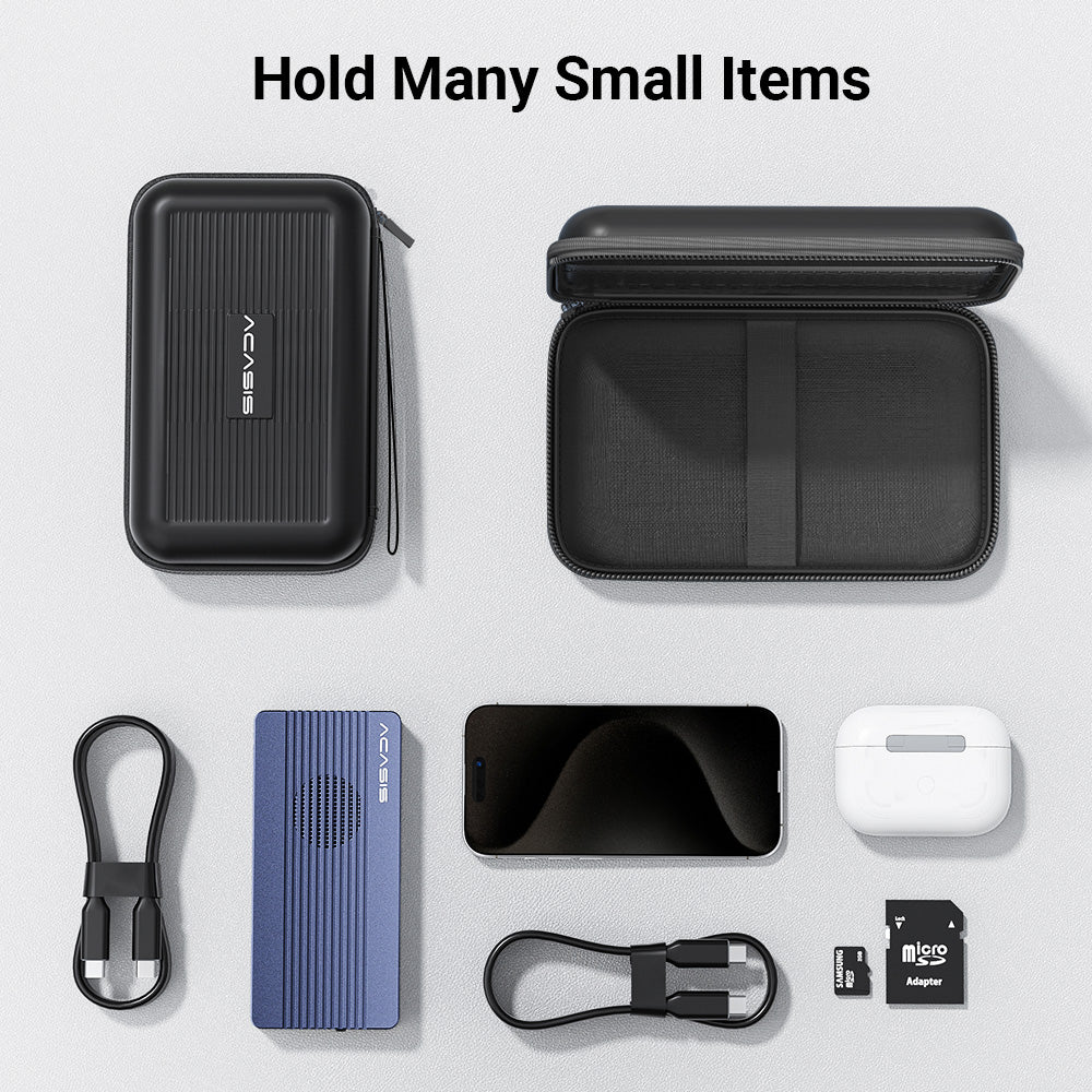 Acasis New Black External Hard Drive Carrying Case for SSD Enclosure - Image 2