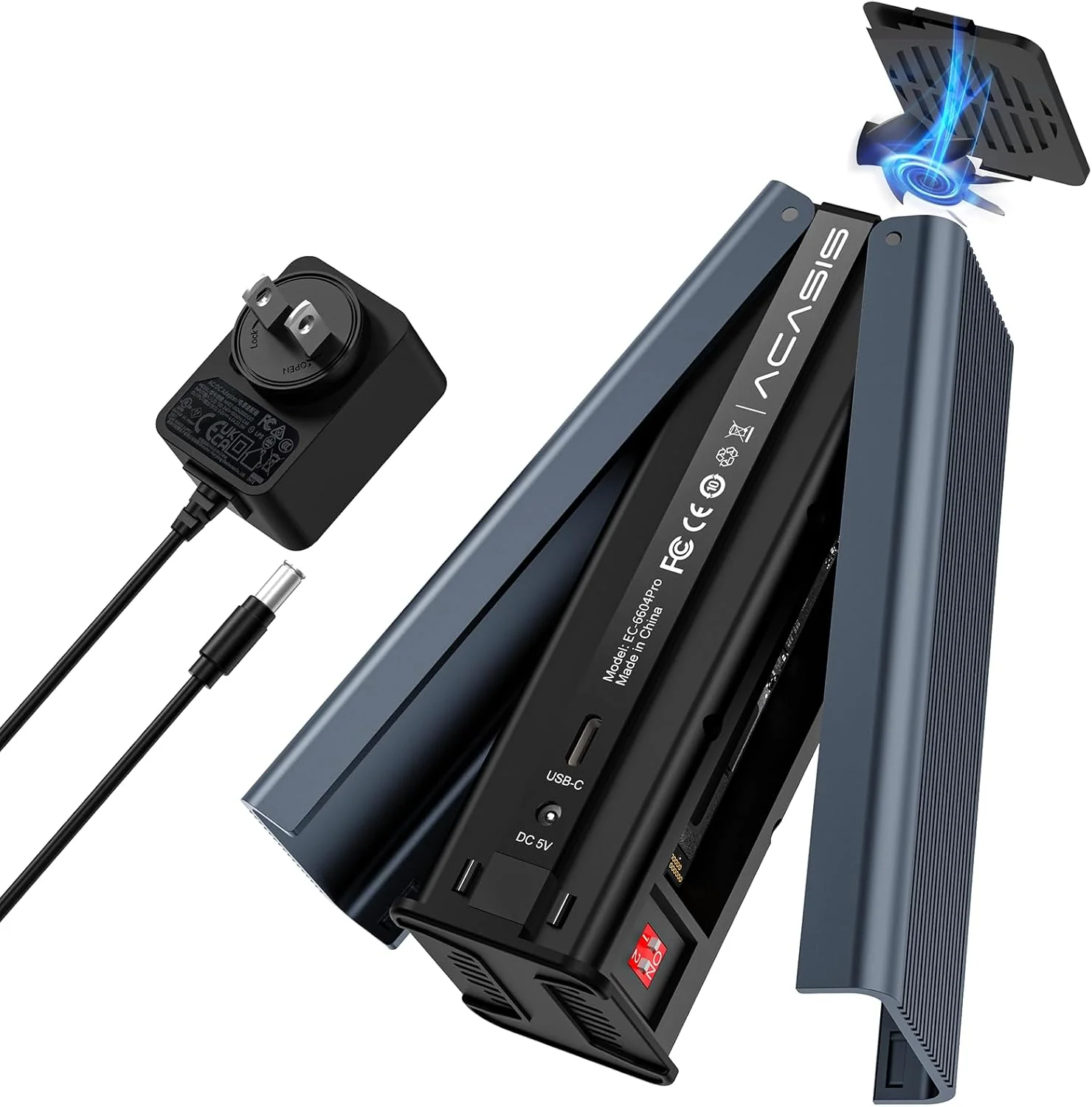 Acasis 20Gbps M.2 NVMe SATA Duplicator 2 Bay Docking Station for SSD Clone - Image 12