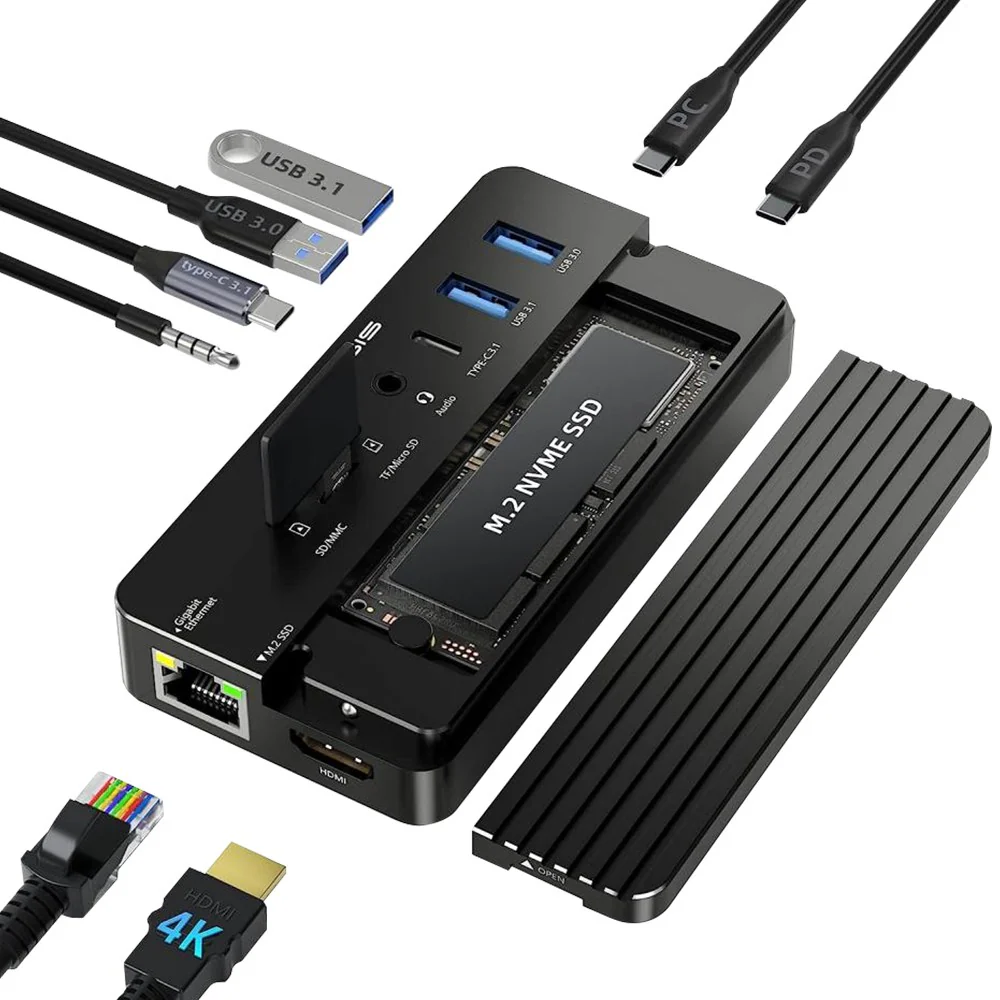 Acasis Swappable High-Speed SSD Storage & 10-In-1 Hub Docking Station - Image 14