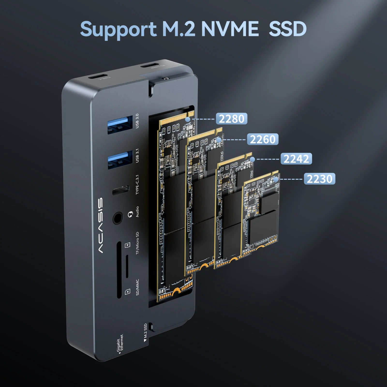 Acasis Swappable High-Speed SSD Storage & 10-In-1 Hub Docking Station - Image 7