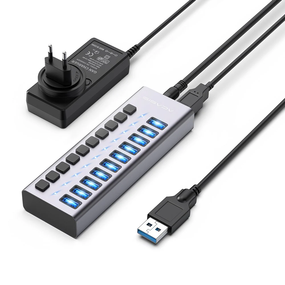 Acasis 10 Ports USB 3.1 Hub with Individual On/Off Switches Splitter - Image 10