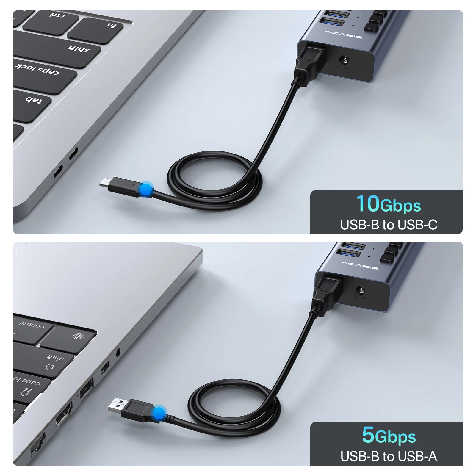 Acasis 16 Ports USB 3.2 Hub with Individual On/Off Switches Splitter - Image 6