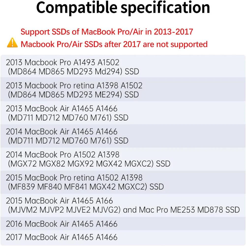 Acasis 20Gbps Apple SSD Enclosure for Mac(2013-2017|12+16 PIN) - Image 5