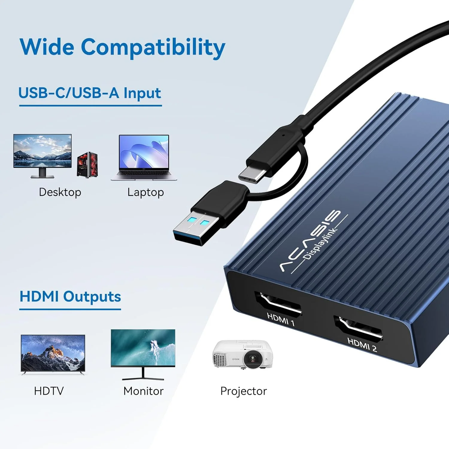 Acasis USB-C DisplayLink Dual 4K 60Hz HDMI Adapter for Apple Mac - Image 10