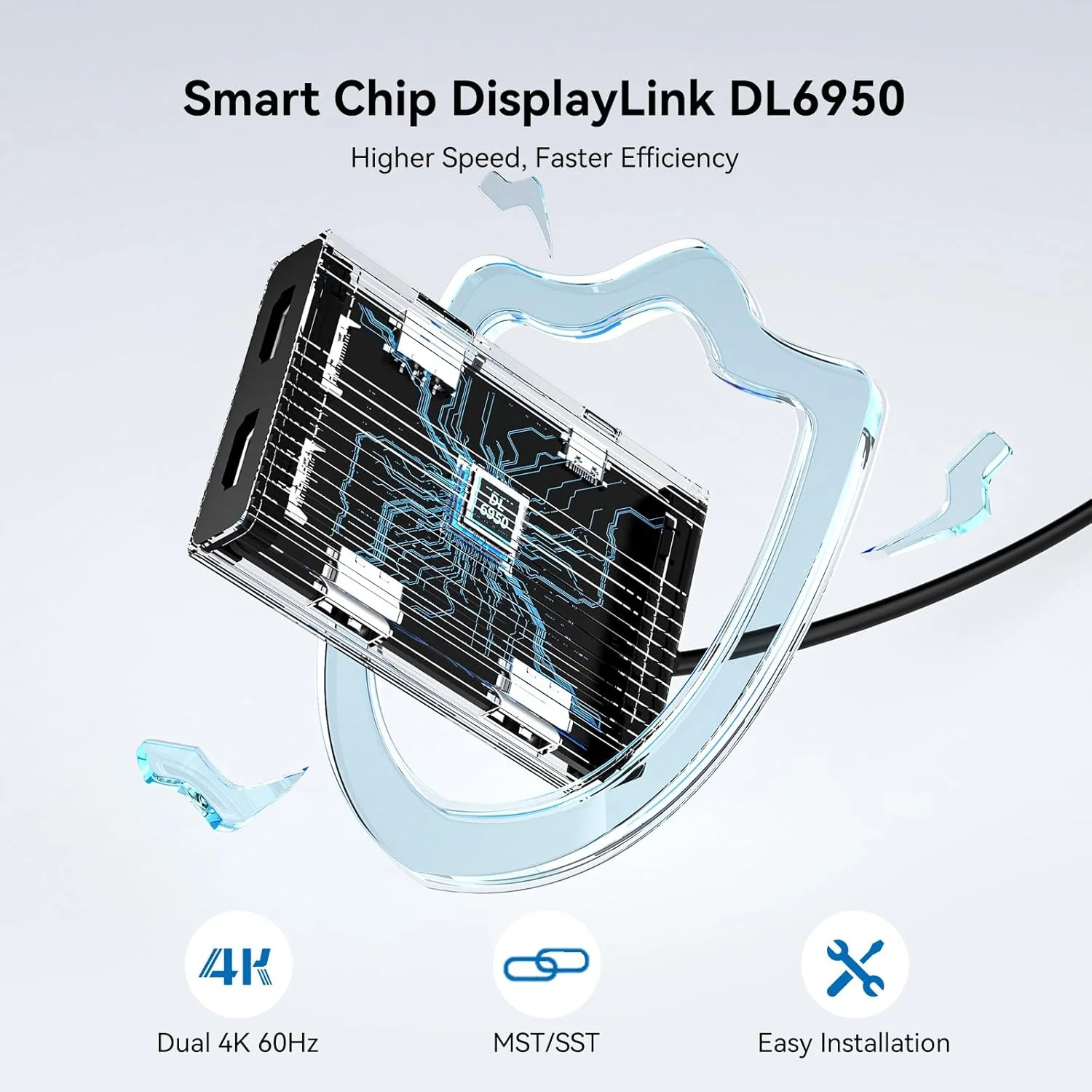 Acasis USB-C DisplayLink Dual 4K 60Hz HDMI Adapter for Apple Mac - Image 4