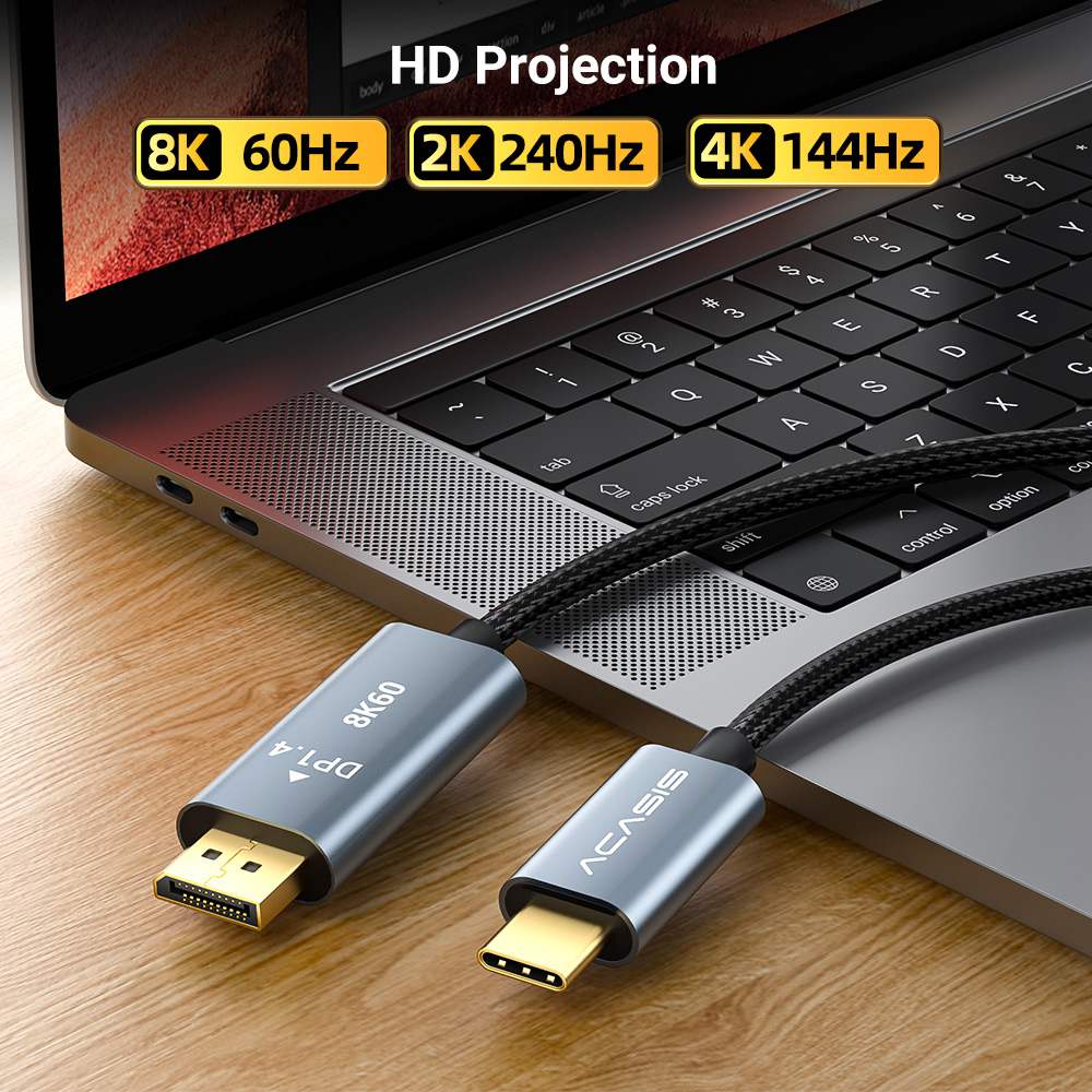 ACASIS USB C to DisplayPort 8K 60Hz 4.9ft/6.6ft Cable - Image 2