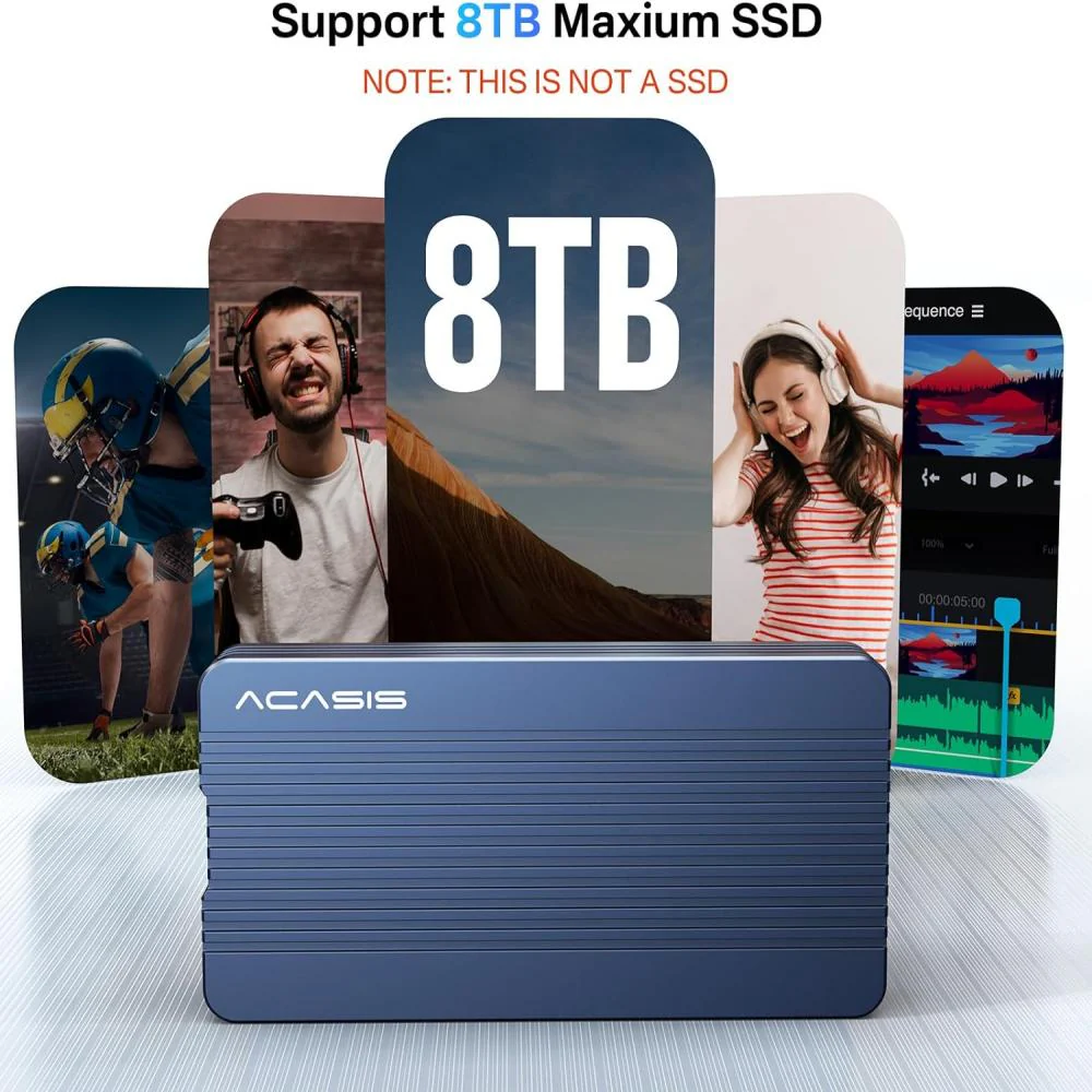 Acasis 40Gbps Tool-free M.2 NVMe SSD Enclosure Compatible with Thunderbolt 4/3 - Image 8