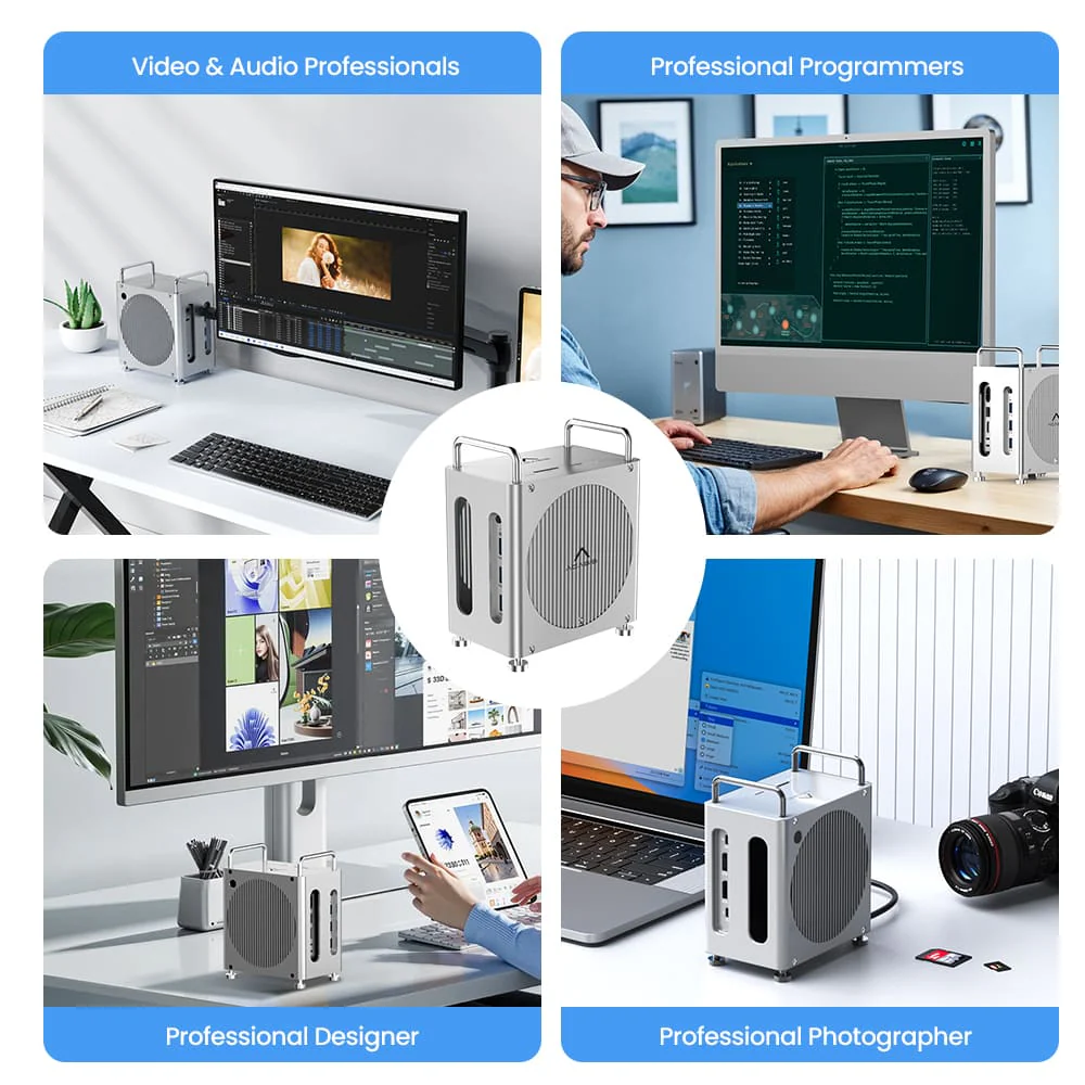 Acasis Mac mini M4 Workstation 8-in-1 40Gbps Dock - Image 9