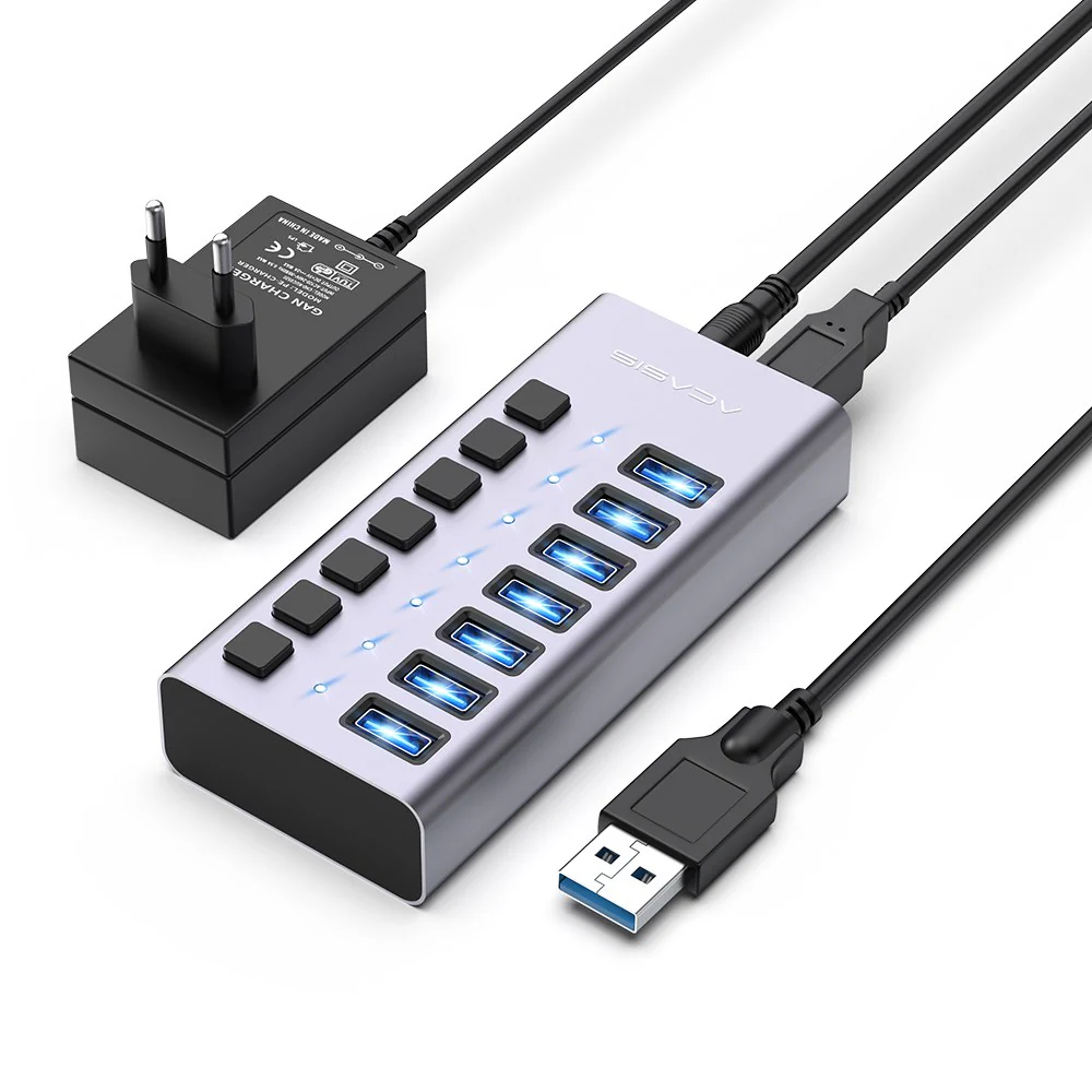 Acasis 7 Ports USB 3.1 Hub with Individual On/Off Switches Splitter - Image 9