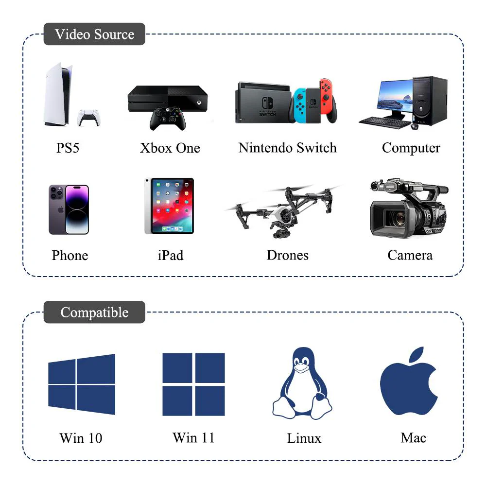 Acasis 4K60 HDR Game Live Video Capture Card - Image 9